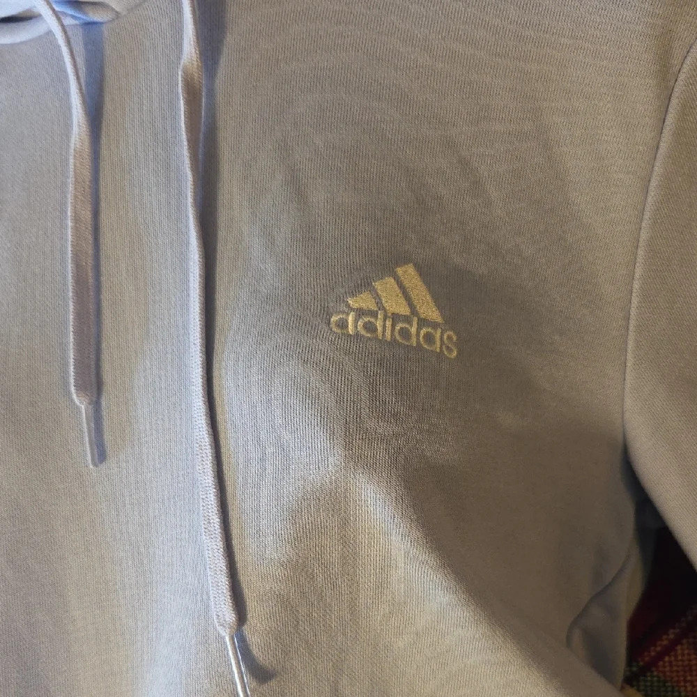 Adidas Women's Lavender Hoodie with White Stripes - Picture 3 of 5